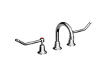 EASY CLEAN LEVER CARE BASIN SET FIXED GOOSENECK SPOUT LEAD FREE
