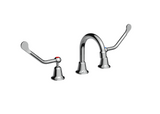EASY CLEAN FLARED CARE BASIN SET FIXED GOOSENECK SPOUT LEAD FREE