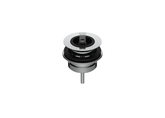 2 PART TAPERED BASIN WASTE WITH RUBBER PLUG, 32MM TOP, 40MM BSP BASE