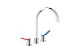 ZENITH CARE EXTENDED SINK SET WITH RED & BLUE INDICATORS SWIVEL SPOUT LEAD FREE