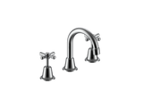 DORSET CROSS CERAMIC DISC BASIN SET FIXED SPOUT LEAD FREE