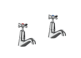 EASY CLEAN CROSS PILLAR COCK SET LEAD FREE
