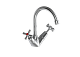 EASY CLEAN CROSS TWIN SINK TAP LEAD FREE