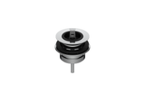 2 PART TAPERED BASIN WASTE WITH RUBBER PLUG, 32MM TOP, 40MM BSP BASE